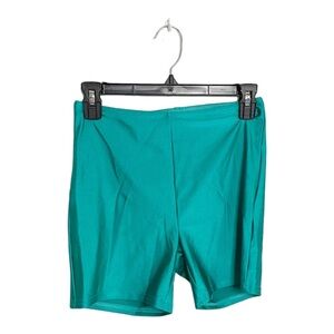 Outdoor Voices Shorts Beam 4” Biker Short in Bondi Teal Shiny Size Medium NWT